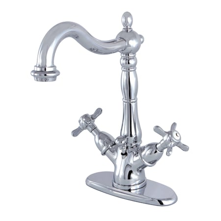 Kingston Brass Essex 2-Handle Bathroom Faucet W/Brass Pop-Up & Cover Plate, Chrome KS1431BEX